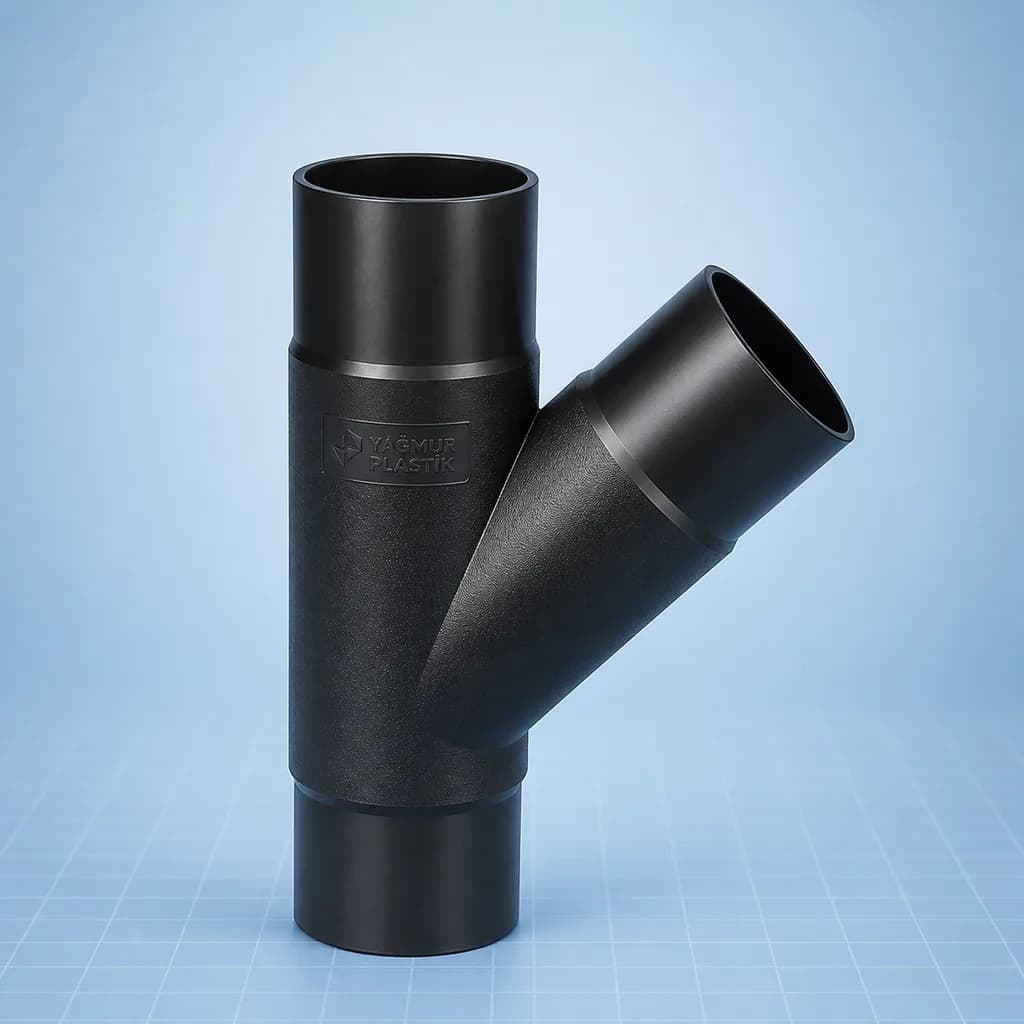HDPE Çatal Te 45° - Teknik görünüm