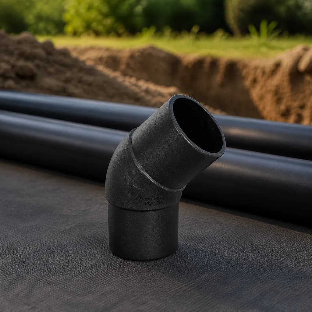 HDPE Dirsek 45° - Spigot (Alın Kaynak Ek Parçalar)