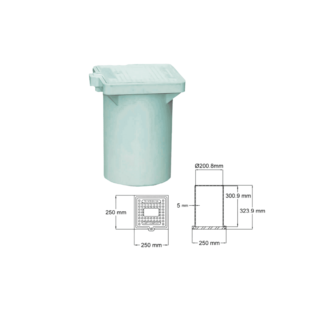 KOMPOZİT RÖGAR KUTULARI EK ODASI Ø200 x 310 mm - Rögar Kutuları